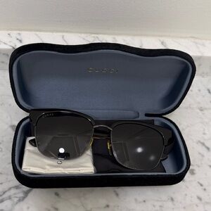 Gucci Black Sunglasses with Velvet Case GG0382S